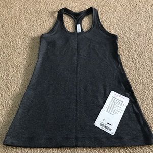 Lululemon Cool Racerback heathered black sz 4 NWT